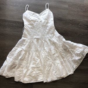 BCBG Cotton White Midi Dress